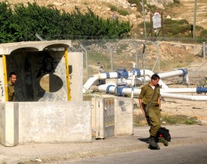 soldiers guarding pumping station